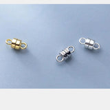 925 Sterling Silver Oval Magnet Clasp for Jewelry Making