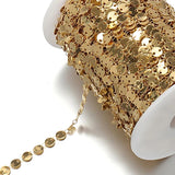 1m Stainless Steel Round Sequins Chain Necklace DIY