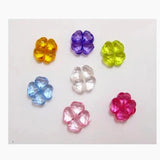 200 Mixed Color Acrylic Four Leaf Clover Beads Charms 11mm