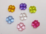 200 Mixed Color Acrylic Four Leaf Clover Beads Charms 11mm