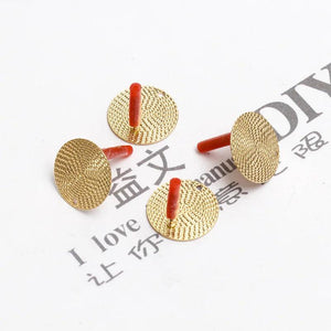 10pcs DIY Stainless Steel Round Stud Earrings Base