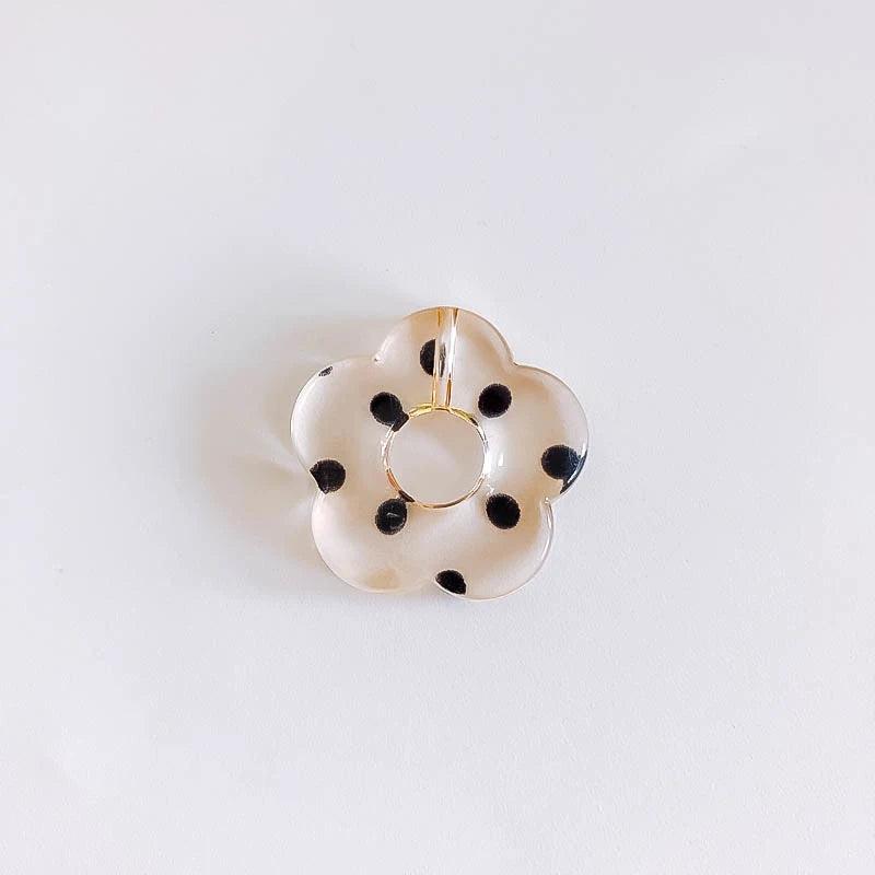 Clear Plum Flower Bead Pendant for Jewelry Making 10pcs