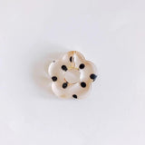 Clear Plum Flower Bead Pendant for Jewelry Making 10pcs
