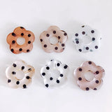 Clear Plum Flower Bead Pendant for Jewelry Making 10pcs