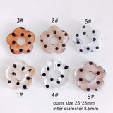 Clear Plum Flower Bead Pendant for Jewelry Making 10pcs