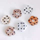 Clear Plum Flower Bead Pendant for Jewelry Making 10pcs