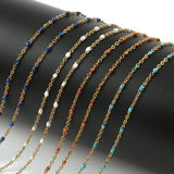1 Meter Wire Wrapped Stone Bead Rosary Chain for Jewelry Making