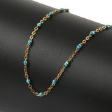 1 Meter Wire Wrapped Stone Bead Rosary Chain for Jewelry Making