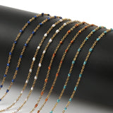 1 Meter Wire Wrapped Stone Bead Rosary Chain for Jewelry Making