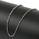 1 Meter Wire Wrapped Stone Bead Rosary Chain for Jewelry Making