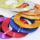 5m 3mmX1mm Flat Oxidation Aluminum Wire for DIY Jewelry Crafts Modeling