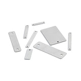 20Pcs Stainless Steel Stamping Bar Blanks Name Plate Rectangle Charms