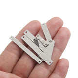 20Pcs Stainless Steel Stamping Bar Blanks Name Plate Rectangle Charms