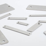 20Pcs Stainless Steel Stamping Bar Blanks Name Plate Rectangle Charms