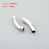 3Pcs Tibetan Silver/Bronze Long Bar Tube Slide Spacer For Leather Necklace