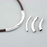 3Pcs Tibetan Silver/Bronze Long Bar Tube Slide Spacer For Leather Necklace