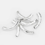 3Pcs Tibetan Silver/Bronze Long Bar Tube Slide Spacer For Leather Necklace