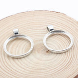 10pcs Round Hollow Bezel Pendant Base Setting for DIY Jewelry Making