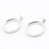10pcs Round Hollow Bezel Pendant Base Setting for DIY Jewelry Making