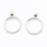 10pcs Round Hollow Bezel Pendant Base Setting for DIY Jewelry Making