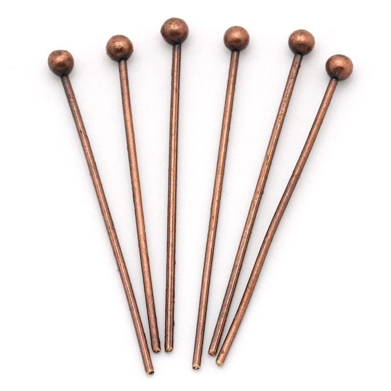 Antique Copper Head Pins 21mm 1000PCs