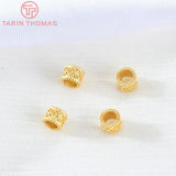 10PCS 2x4MM 5x5MM 24K Brass Spacer Beads DIY Jewelry Accessories