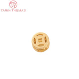 10PCS 2x4MM 5x5MM 24K Brass Spacer Beads DIY Jewelry Accessories