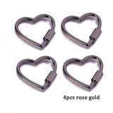 Alloy Fastener Screw Clasps Heart Lock Hook For Women DIY Jewelry