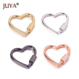 Alloy Fastener Screw Clasps Heart Lock Hook For Women DIY Jewelry