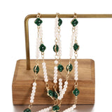 1m Crystal Beaded Chain Dark Green Resin Beads for Jewelry Making DIY