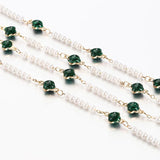1m Crystal Beaded Chain Dark Green Resin Beads for Jewelry Making DIY