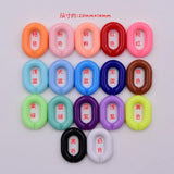 100Pcs Acrylic U-Shaped Candy Colors Chain for DIY Jewelry Making