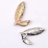 10 PCS Enamel Leaf Accessories KC Gold/Silver Plated Leaves for Jewelry Making