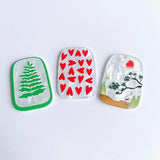 Acrylic Resin Patterns Eardrops Pendant Components Necklace Charms 8pcs