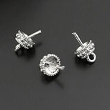 20PCS 9MM 24K Brass Half Hole Pins Beads Caps Diy Jewelry Findings
