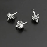 20PCS 9MM 24K Brass Half Hole Pins Beads Caps Diy Jewelry Findings