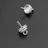 20PCS 9MM 24K Brass Half Hole Pins Beads Caps Diy Jewelry Findings