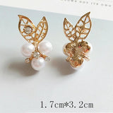 10Pcs Pearl Rhinestone Cabochons Jewelry Making DIY Bows Hair Accessories