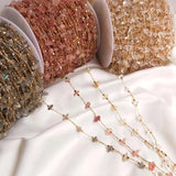 1m Irregular Stone Crystal Glass Chain for DIY Jewelry Making