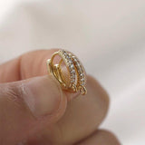 14k Plated Zircon Hoop Earring Hooks for DIY Jewelry Making
