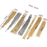 24K Brass Ball Bead Snake Chains Tassel Earring Charms Pendants