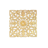 50PCS Hollow Iron Filigree Stamping Square Antique For DIY Earring