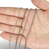 10M Stainless Steel Round Cross Necklace Chain 1.5-2.5mm O Link Chain