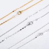 6Pcs Rhodium Silver Necklace 1.6mm Bamboo Chains For Jewelry Making