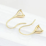6PCS 14k Plated Pinch Bail Earring Hooks for DIY Crystal Earrings