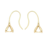 6PCS 14k Plated Pinch Bail Earring Hooks for DIY Crystal Earrings