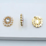 5pcs Oval Rhinestone Pearl Glass Decorative Buckle Box DIY Embellishment