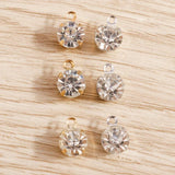 60pcs Clear Crystal Charms for DIY Earrings Bracelets Pendants Necklace Jewelry