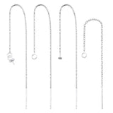 925 Silver Box Line Chain Ear Threads for Women Jewelry Making