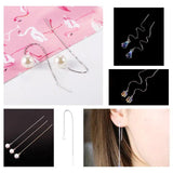 925 Silver Box Line Chain Ear Threads for Women Jewelry Making